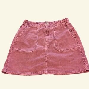 American Eagle Berry Pink Corduroy Mini Skirt Women's Size 2